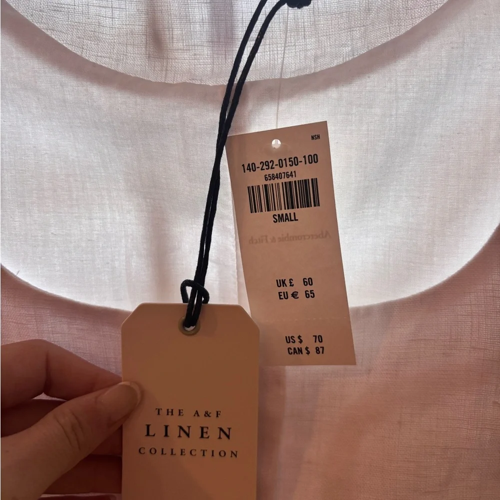 Abercrombie & Fitch White Linen Top - Picture 2 of 5